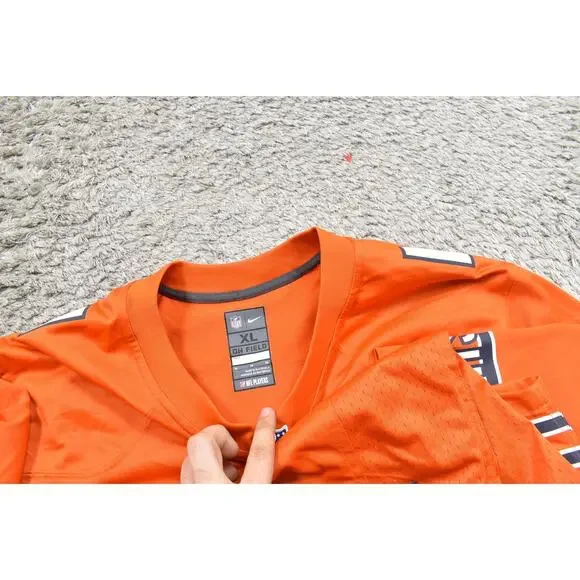 Nike Orange NFL Jersey Football On Field Chicago Bears Fields #1 Size XL - Picture 7 of 10
